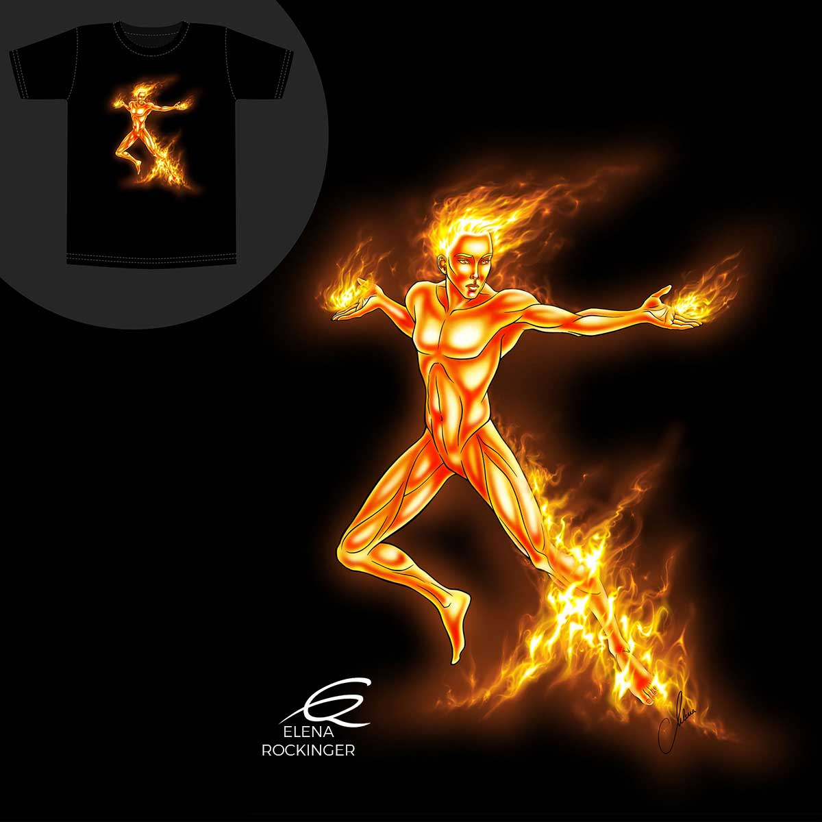 01 T Shirt Design Elena Rockinger Elements Fire S