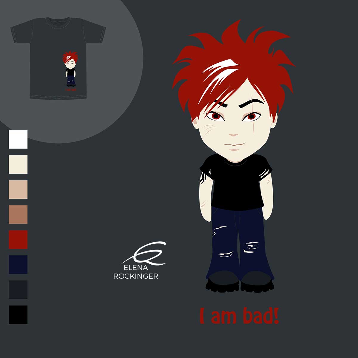 01 T Shirt Design Elena Rockinger I Am Bad S