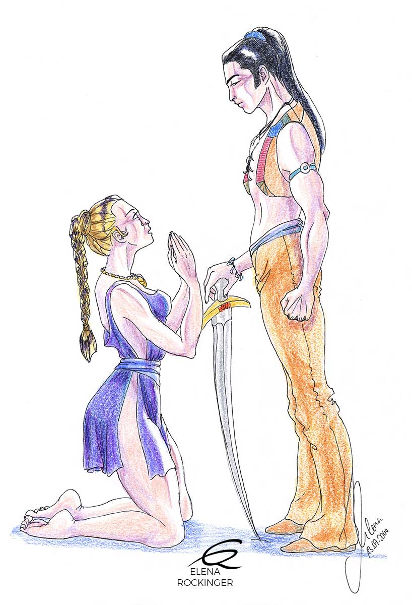 02 drawing figure ink colour pencil character elena rockinger beggin s