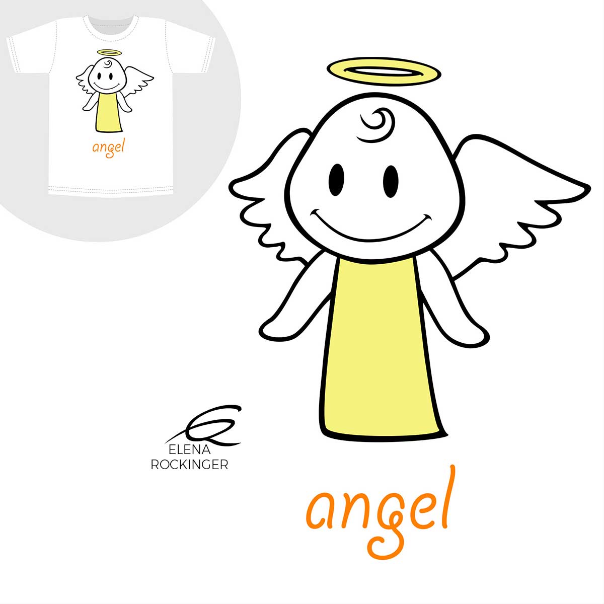 02 T Shirt Design Elena Rockinger Moodies Angel S