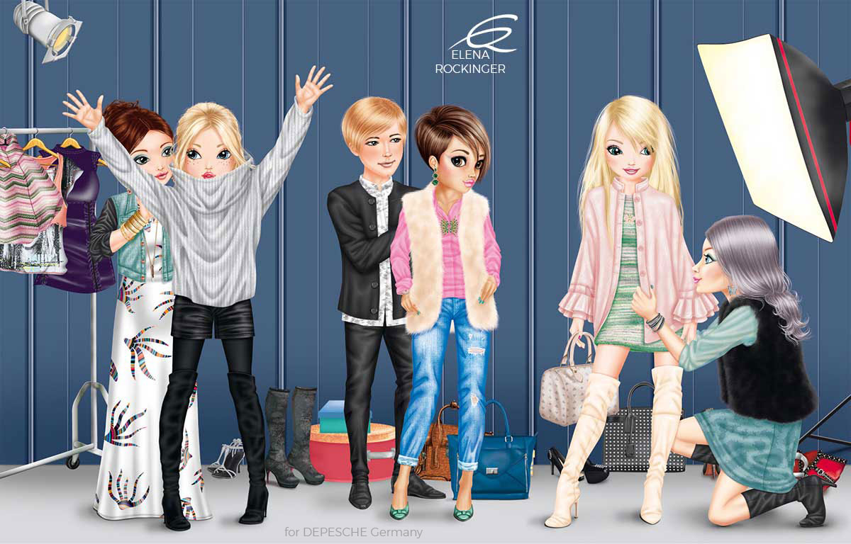 02 Topmodel Illustration Myworld Elena Rockinger Fashion Show 02 S