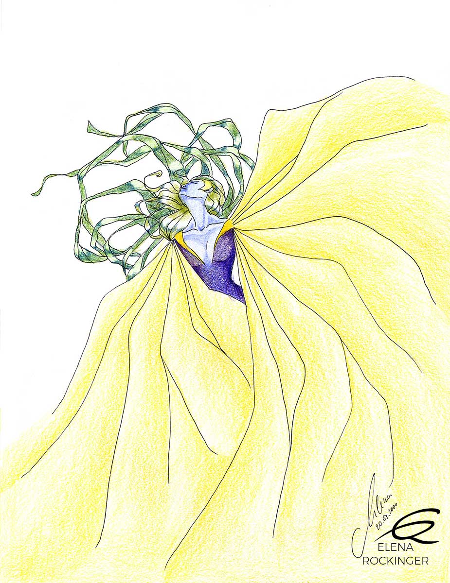 03 drawing figure ink colour pencil character elena rockinger flya s