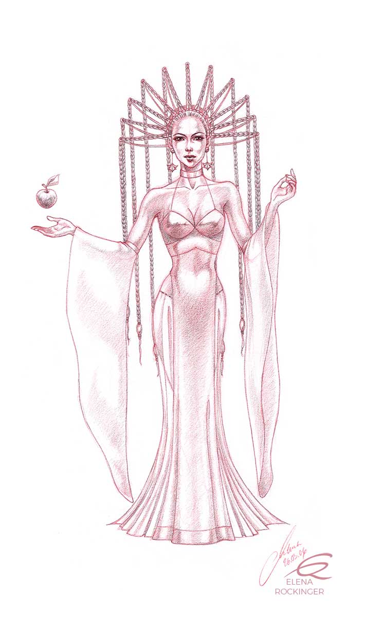 04 drawing figure pencil red character elena rockinger aphrodite 02 s