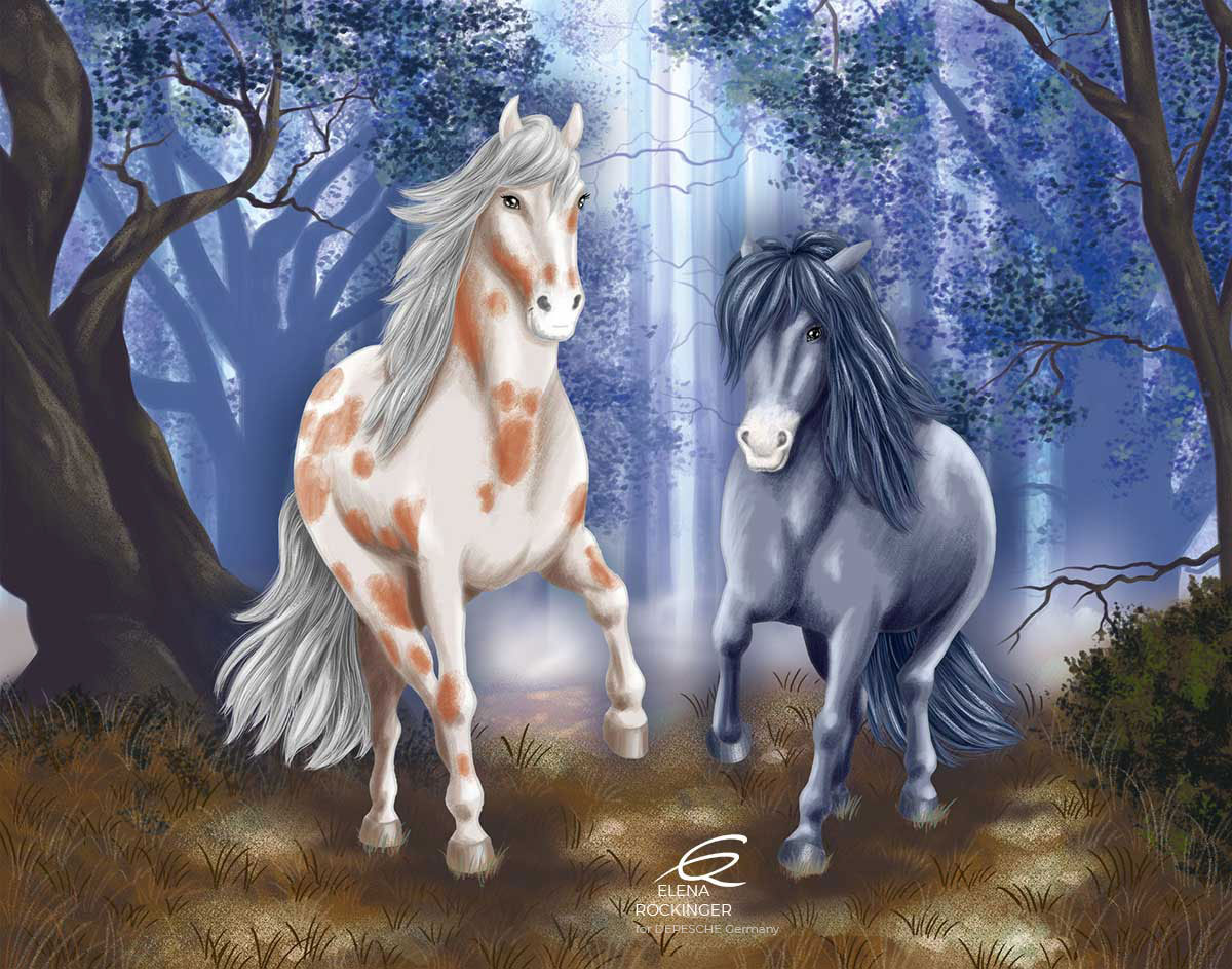 04 Illustration Horse Colouring Book Elena Rockinger 04 S