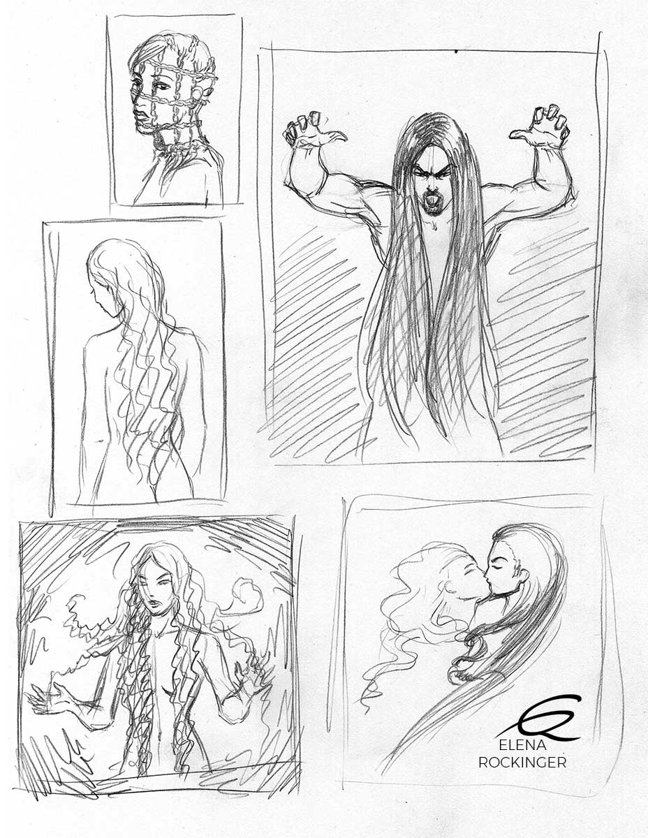 04 Llustration Graphite Sketch Elena Rockinger Hair 04 S
