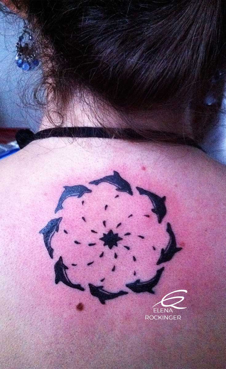 04 Tattoo Souljourney Back Dolphins Elena Rockinger S