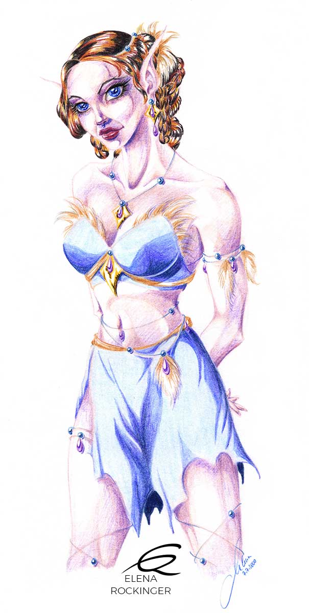 05 drawing figure colour pencil character elena rockinger elyn s