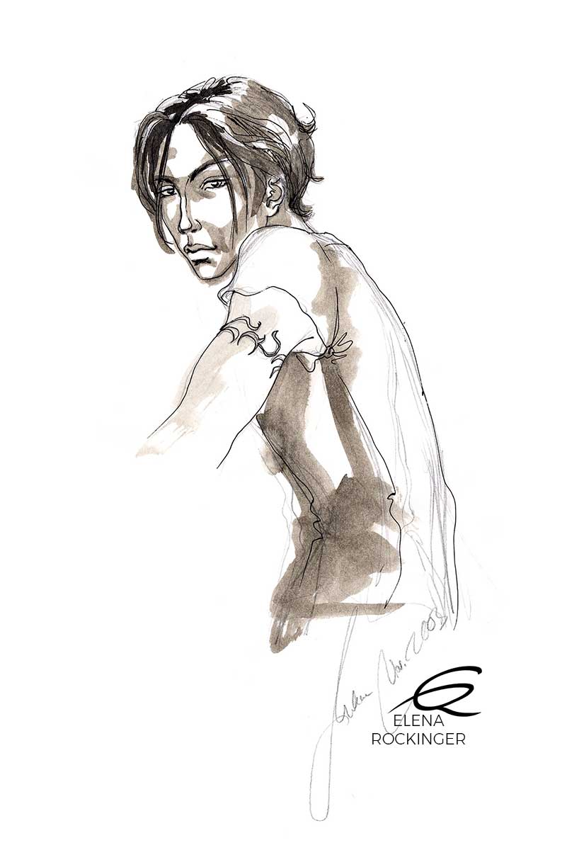 05 drawing figure ink character elena rockinger mjik s