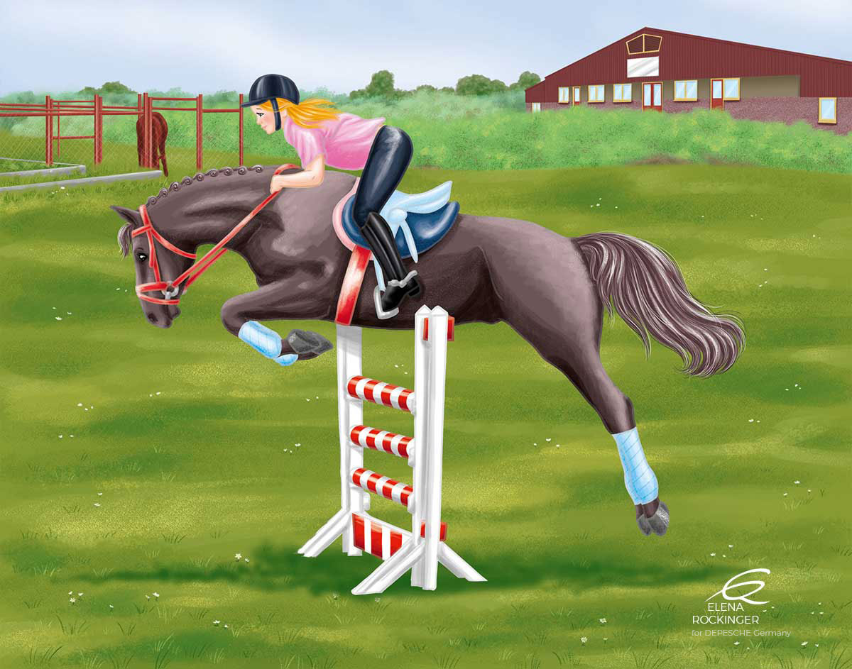 05 Illustration Horse Colouring Book Elena Rockinger 05 S