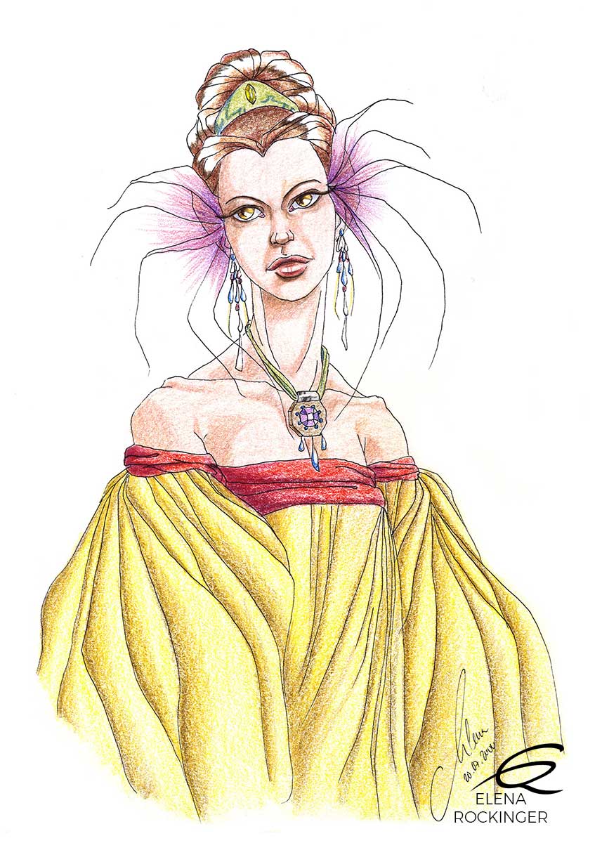 06 drawing figure ink colour pencil character elena rockinger oliana s