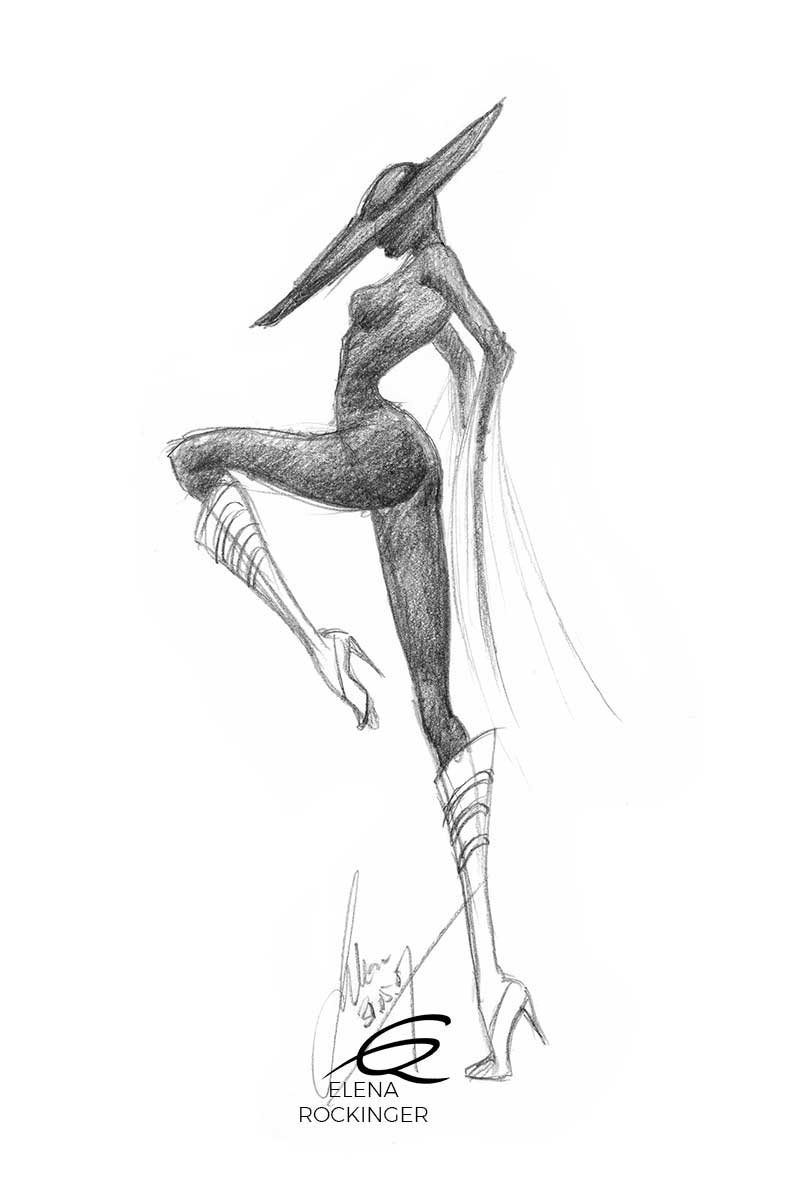 06 illustration graphite fashion art elena rockinger 06 s