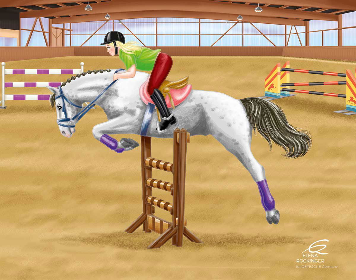 06 Illustration Horse Colouring Book Elena Rockinger 06 S