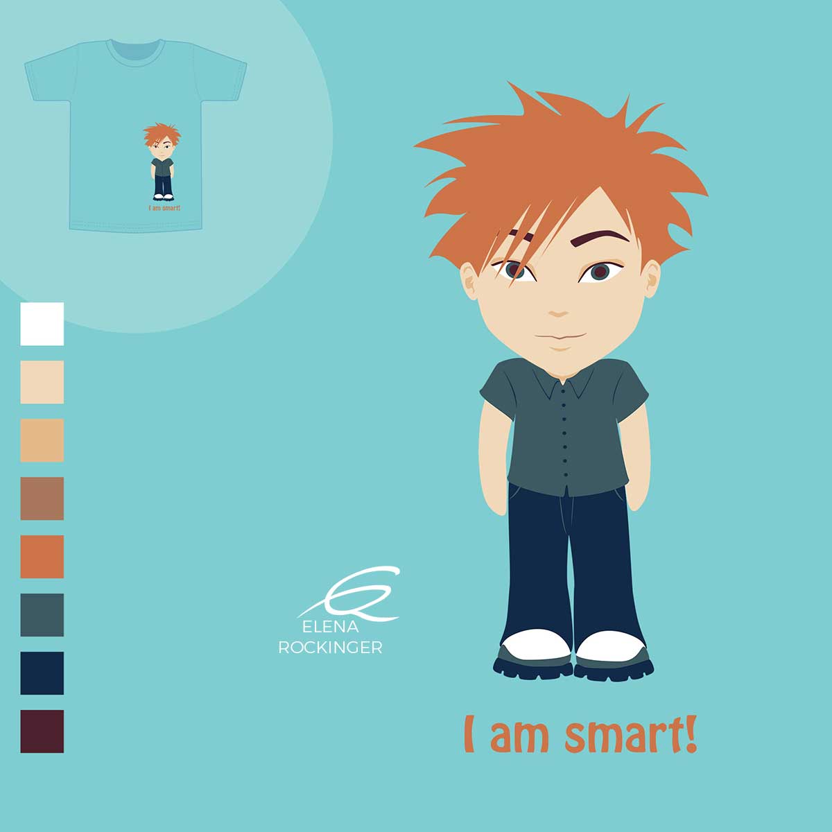 06 T Shirt Design Elena Rockinger I Am Smart S