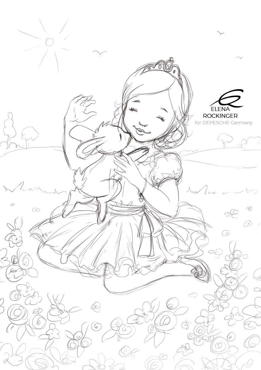 07 Digital Sketch Elena Rockinger My Style Princess S