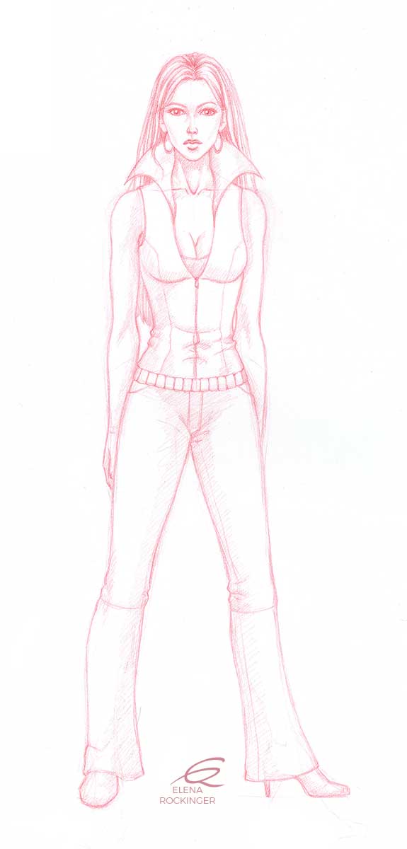 07 drawing figure pencil red character elena rockinger ceyra s