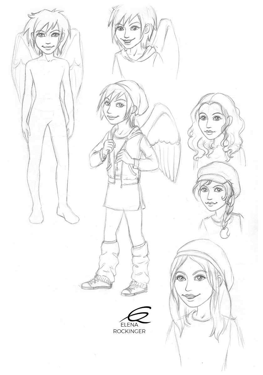 07 Illustration Concept Art Angelme Elena Rockinger Characters Sketch 02 S