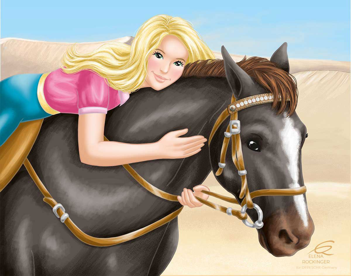 07 Illustration Horse Colouring Book Elena Rockinger 07 S