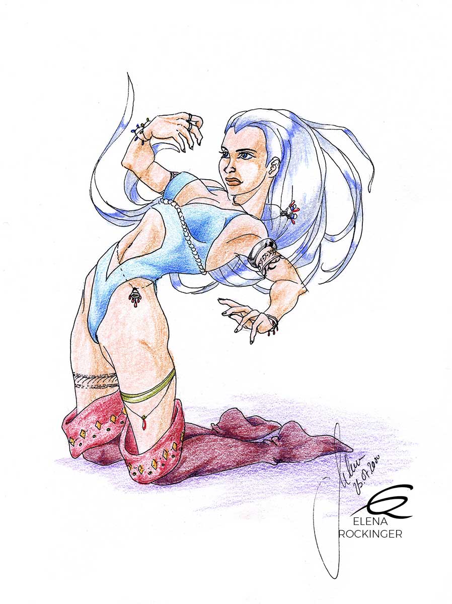 08 drawing figure ink colour pencil character elena rockinger fayla s