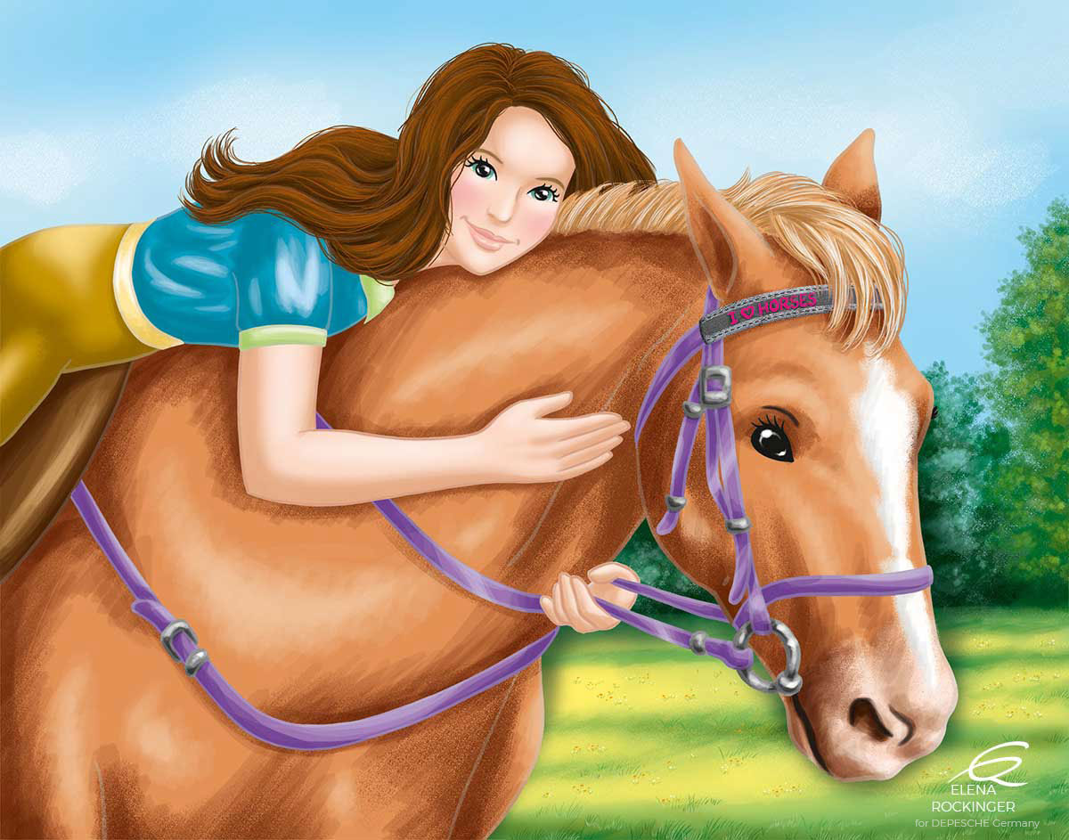 08 Illustration Horse Colouring Book Elena Rockinger 08 S