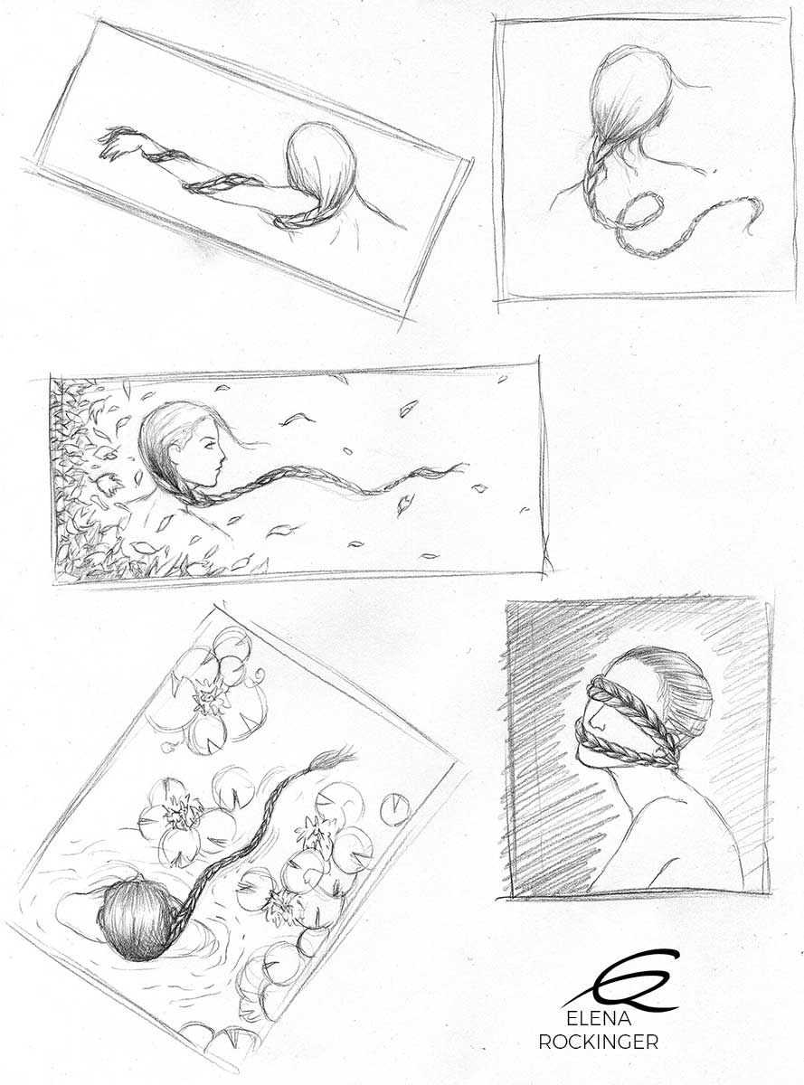 08 Llustration Graphite Sketch Elena Rockinger Hair 08 S