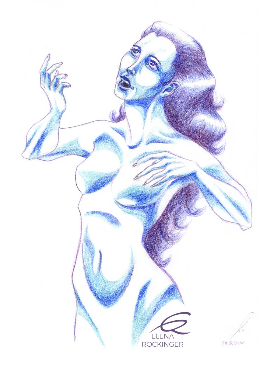 11 drawing figure colour pencil character elena rockinger ure s