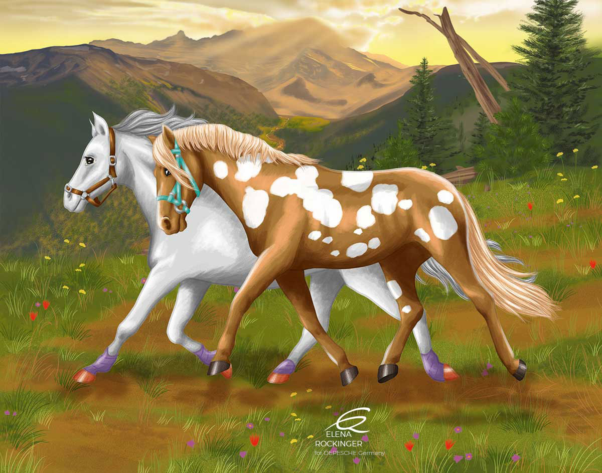 11 Illustration Horse Colouring Book Elena Rockinger 11 S