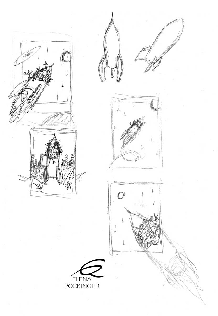 11 Illustration Sketch Pencil Elena Rockinger Rocket S