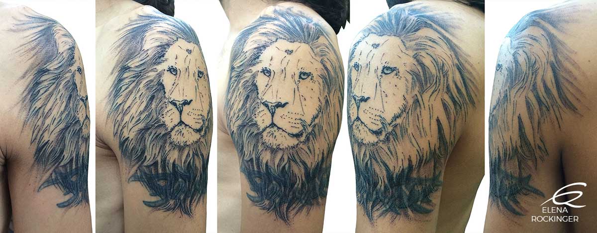 11 Tattoo Shoulder Lion Coverup Elena Rockinger S