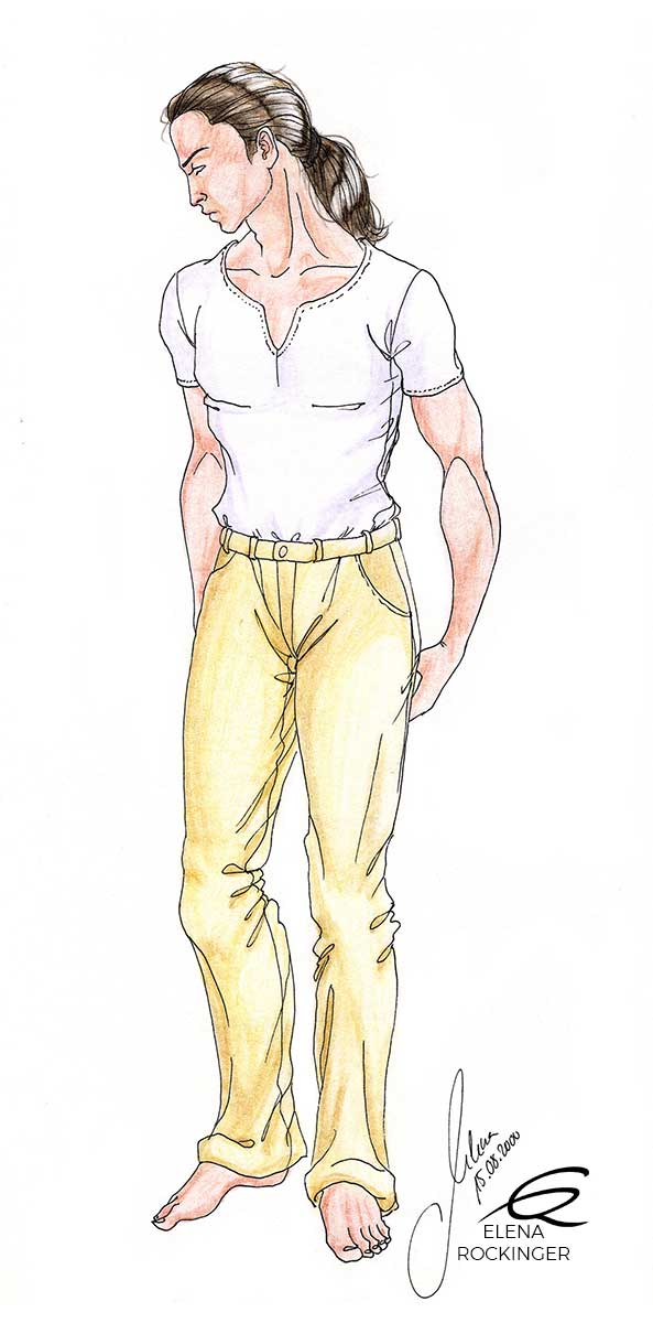 12 drawing figure ink colour pencil character elena rockinger kapko s