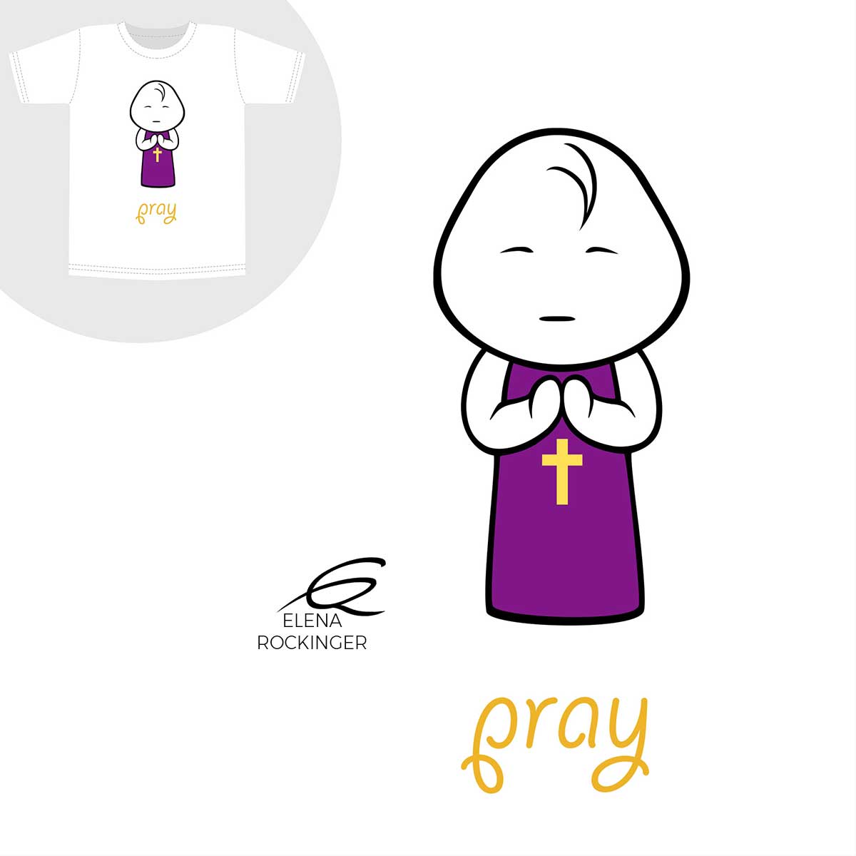 12 T Shirt Design Elena Rockinger Moodies Pray S