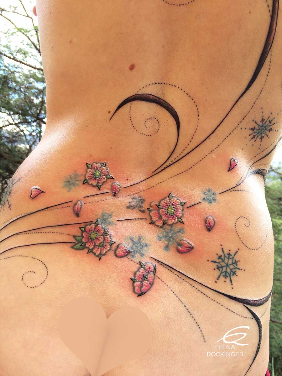 12a Tattoo Back Filigree Snowflakes Mehndi Touchup Elena Rockinger S