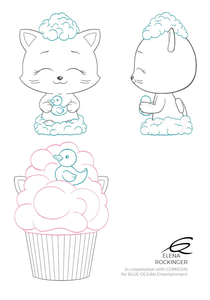 Toy Design — Archive 13 Concept Design Cupcake Cats S4 Elena Rockinger Ducky
