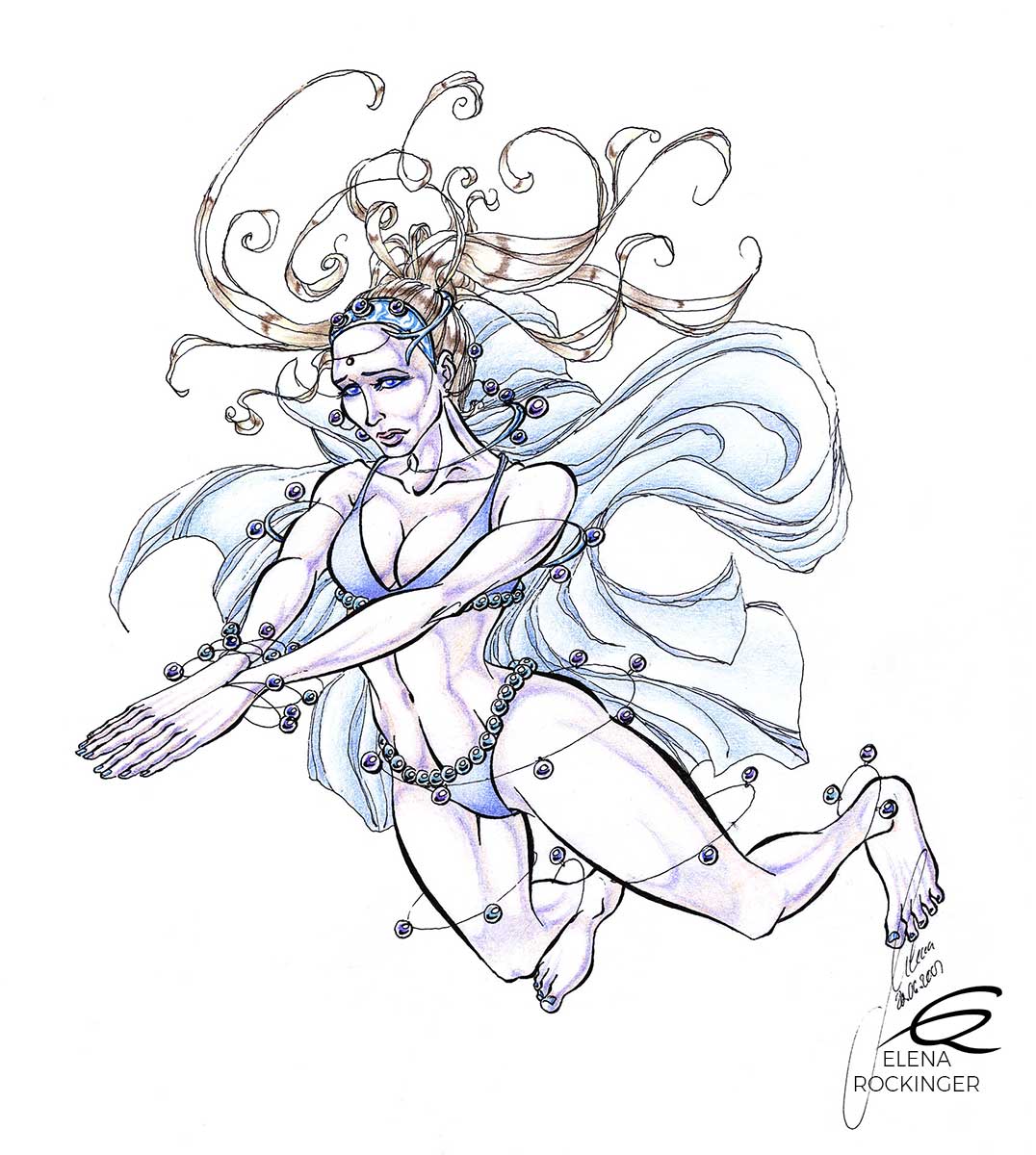 13 drawing figure ink colour pencil character elena rockinger whylie s