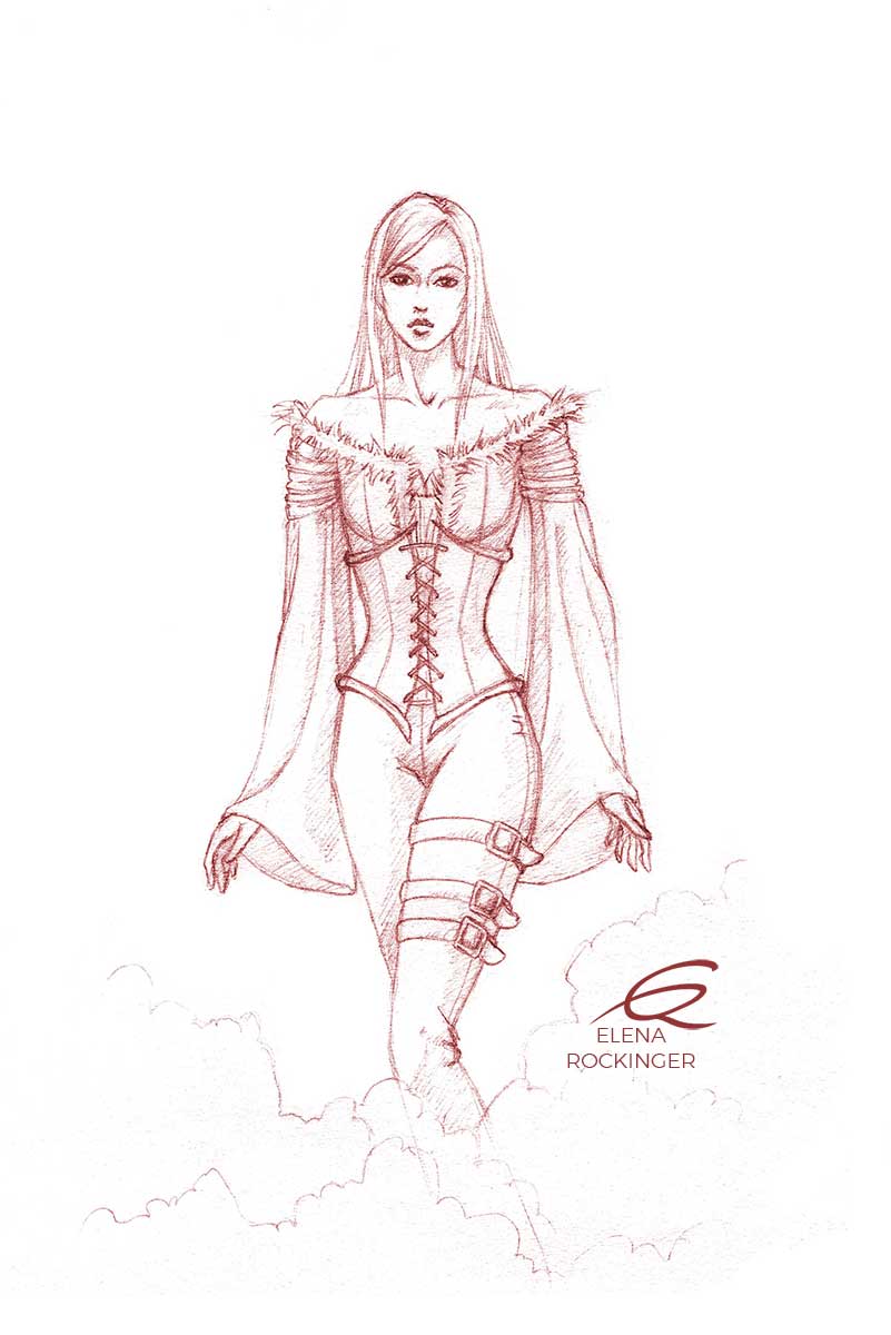 13 drawing figure pencil red character elena rockinger lillya s