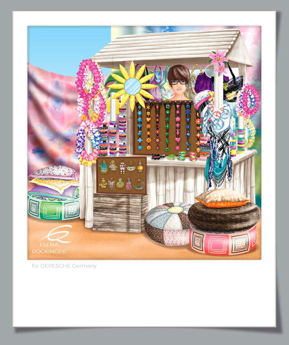 13 Topmodel Illustration Myworld Elena Rockinger Polaroid Hippiemarket S