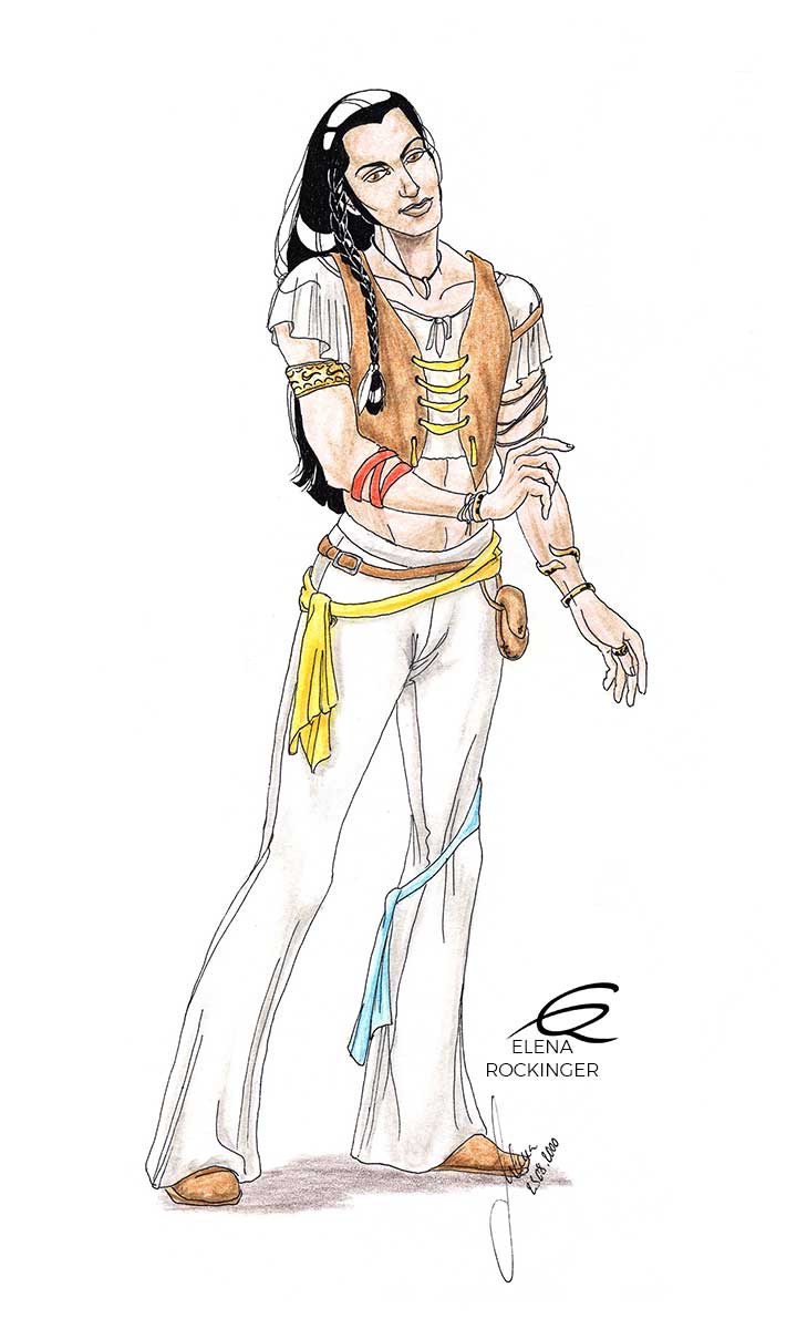 14 drawing figure ink colour pencil character elena rockinger mikiy s