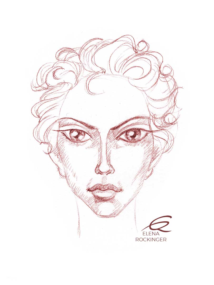 16 drawing figure pencil red character elena rockinger nelia s