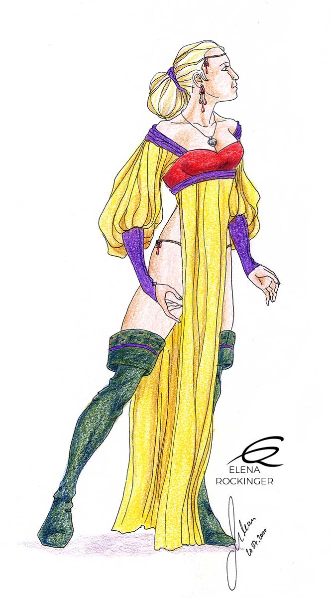 18 drawing figure ink colour pencil character elena rockinger sambande s