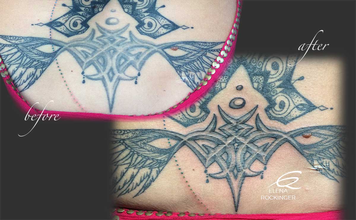 18d Tattoo Back Mandala Wings Rainbow Elena Rockinger S