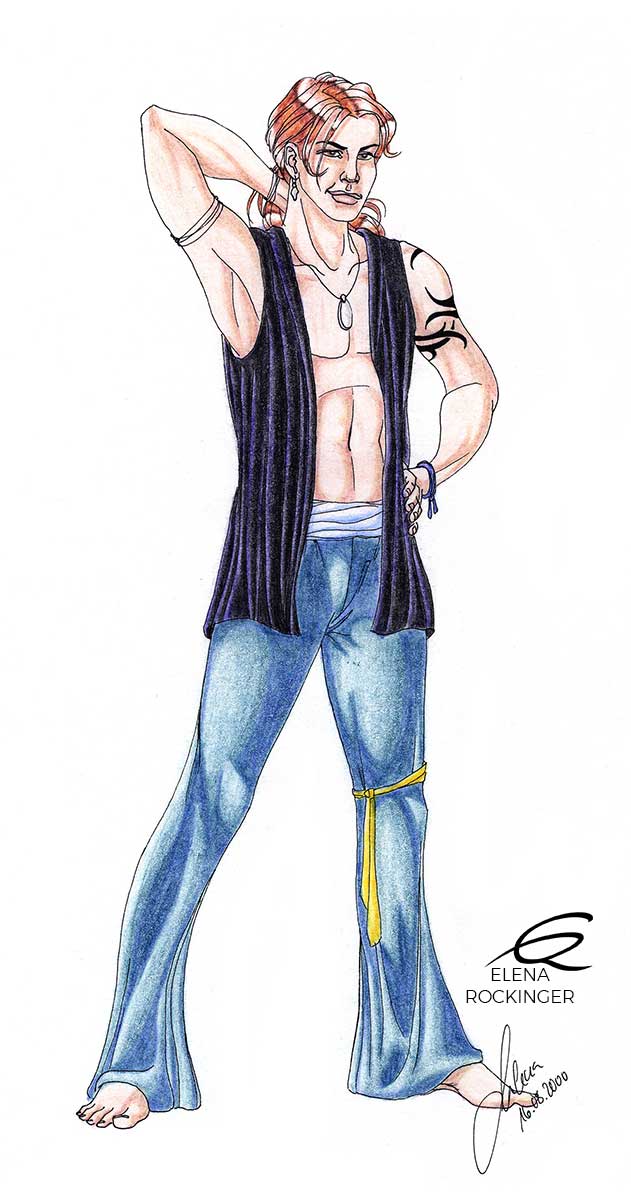 19 drawing figure ink colour pencil character elena rockinger selka s