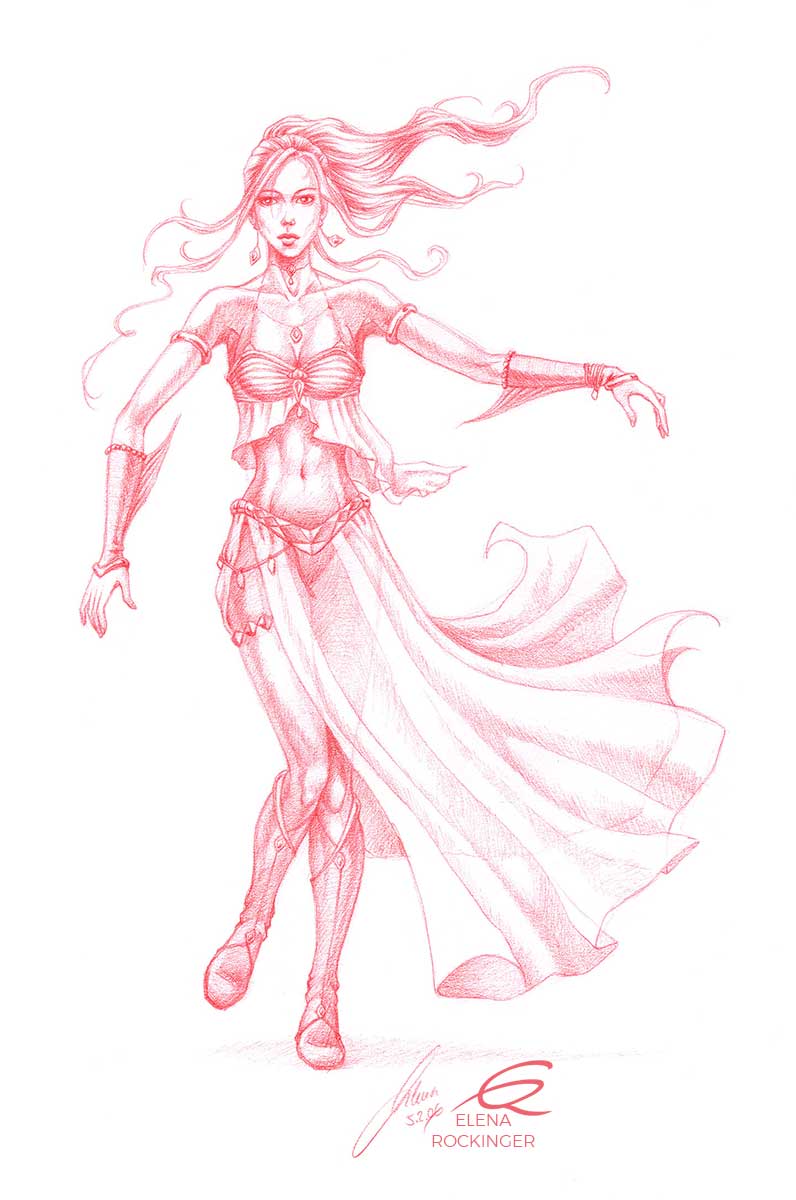 23 drawing figure pencil red character elena rockinger zycony s