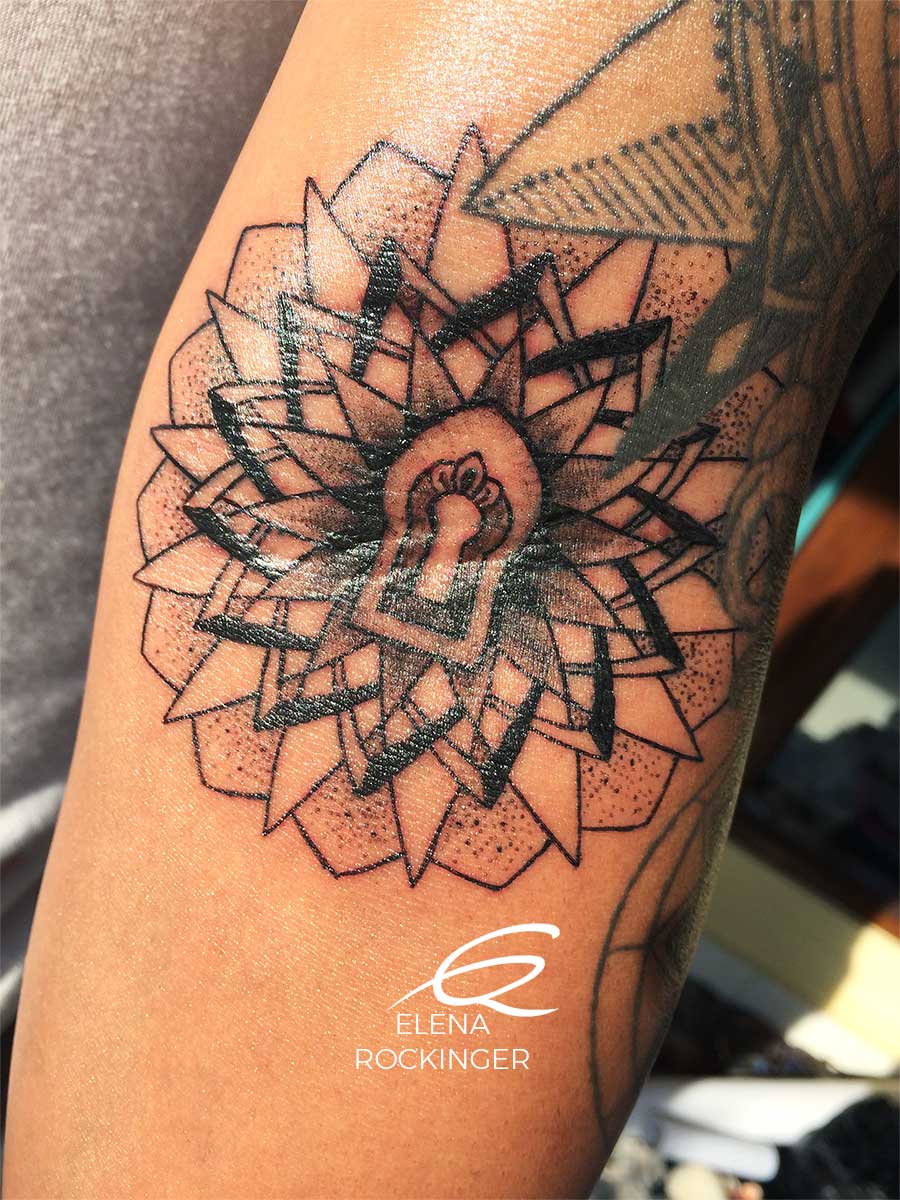 37 Tattoo Arm Mandala Keyhole Elena Rockinger S