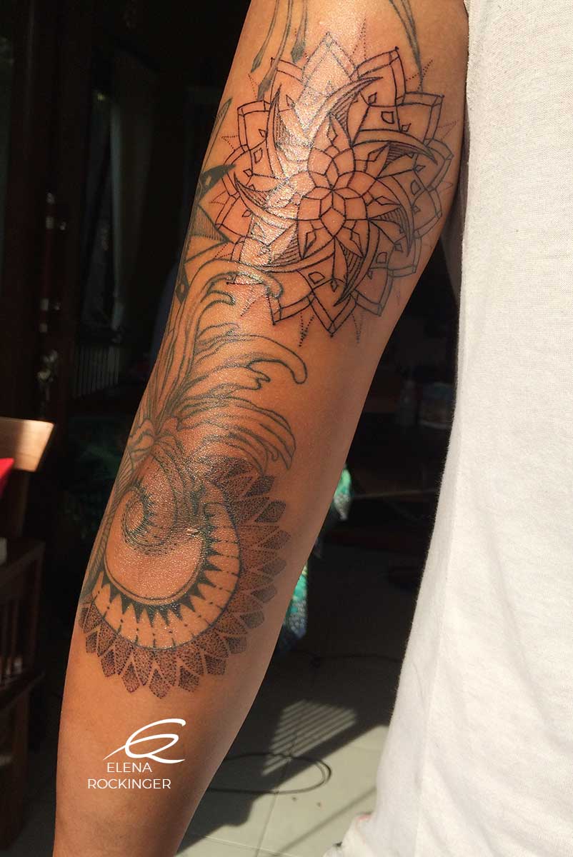 38 Tattoo Arm Sleeve Mandala Spiral Elena Rockinger S