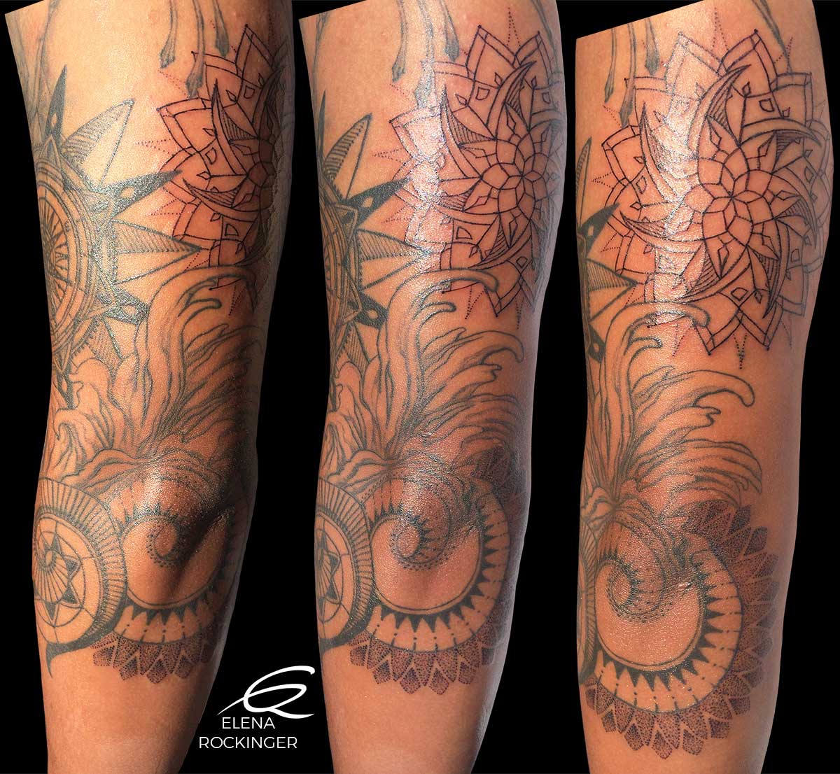 38b Tattoo Mandala Spiral Water Dots Elena Rockinger S