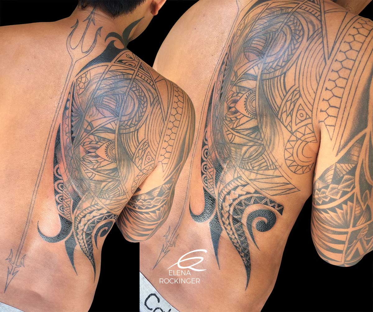 39 Tattoo Maori Freestyle Coverup Trident Elena Rockinger