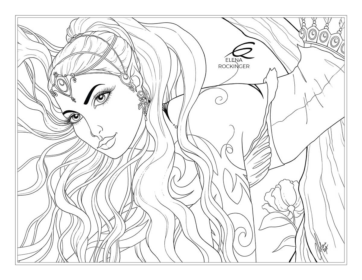 02 Illustration Ink Colouring Book Elena Rockinger Elves Fairies 02 S