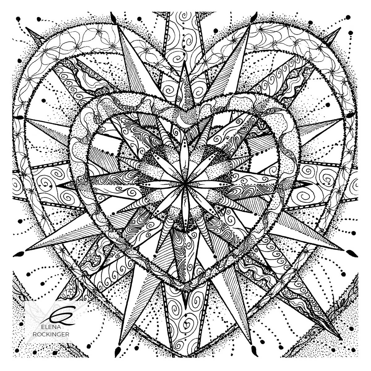 13 Illustration Ink Colouring Book Elena Rockinger Love Mandala 13 S