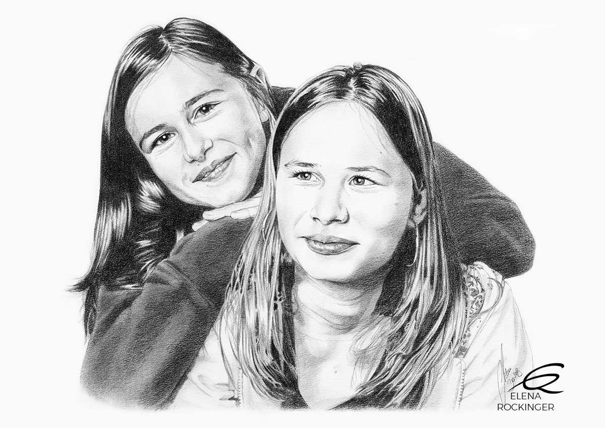17 Portrait Illustration Graphite Elena Rockinger Terschluesen S