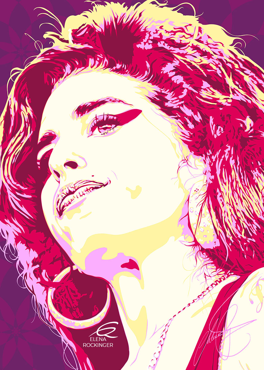 36 Portrait Illustration Pop Art Elena Rockinger 36 Vector Amy Winehouse S