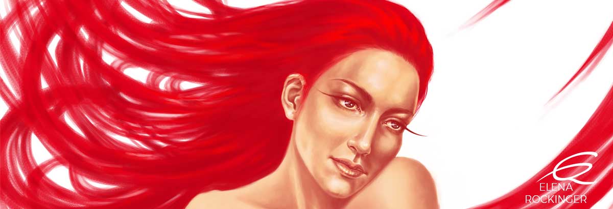 Paintings — Exhibition 02 Digital Painting Elena Rockinger Firehair 1 2 S